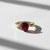 Wave Design Garnet and Topaz Ring in Silver, Gold, Size 6 For Sale - Image 4 of 6