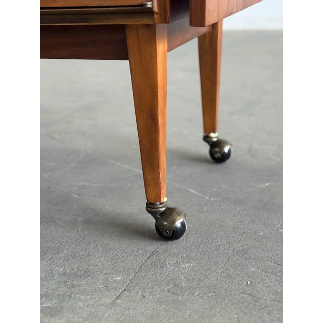1960s Mid Century Walnut Bar Cart For Sale - Image 12 of 12