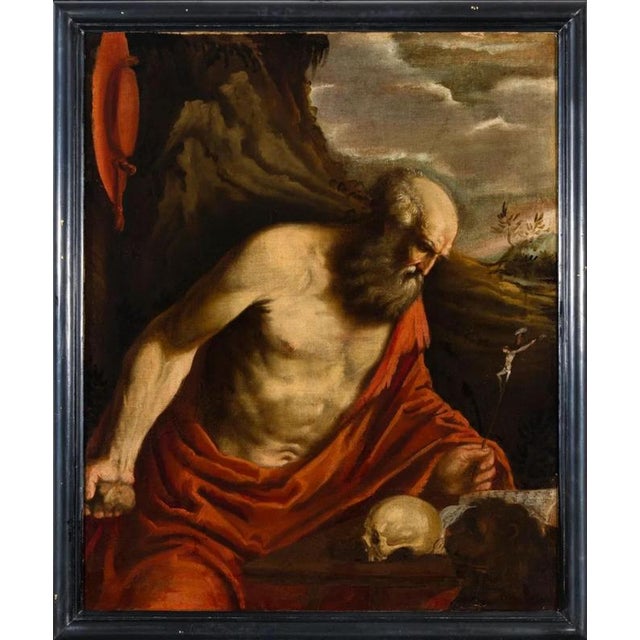 Baroque Leandro Da Ponte, Saint Jerome, Oil Painting on Canvas For Sale - Image 3 of 6
