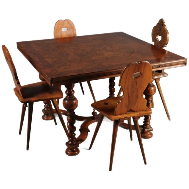 Brown Antique Renaissance Style Table, 1900 For Sale - Image 8 of 18