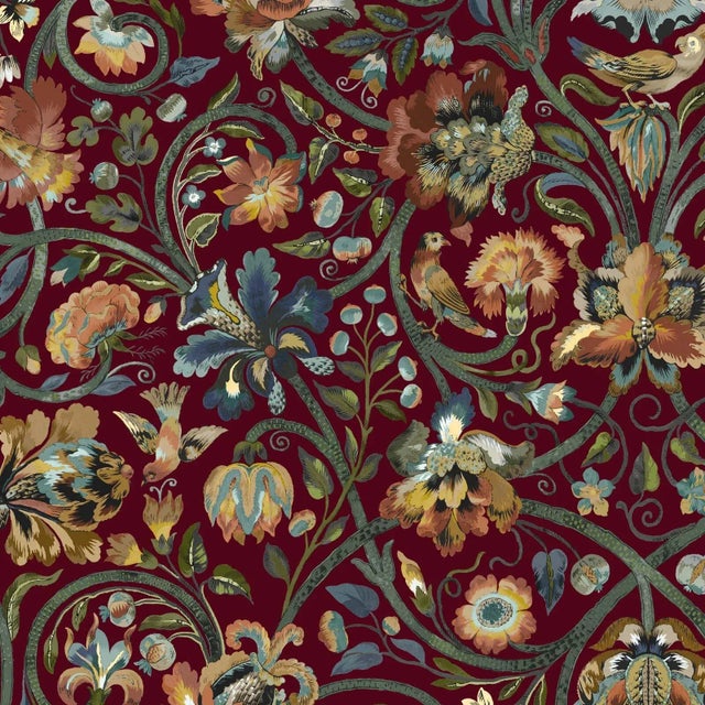 House of Hackney Gaia Wallpaper - Vermillion For Sale