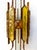 Metal Pair of Hammered Glass Wrought Iron Sconces by Longobard, Italy, 1970s For Sale - Image 7 of 12