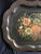 19th Century Floral Painted French Tole Antique Table Tray For Sale - Image 4 of 13