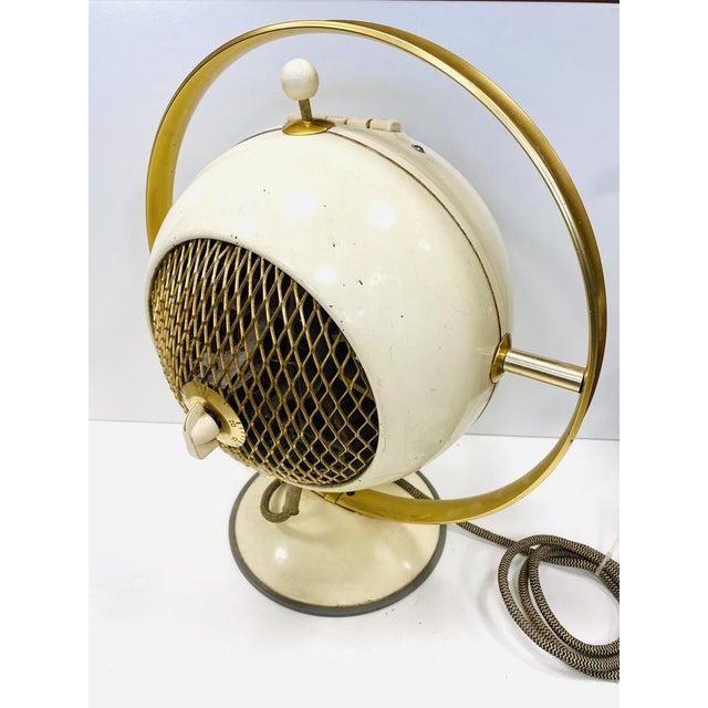 Cream White Fan by Prometheus, 1950s For Sale - Image 15 of 18