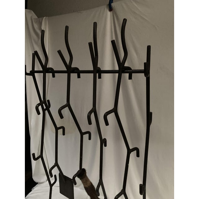 Metal Brutalist Fireplace Kit, 1980s, Set of 5 For Sale - Image 7 of 11