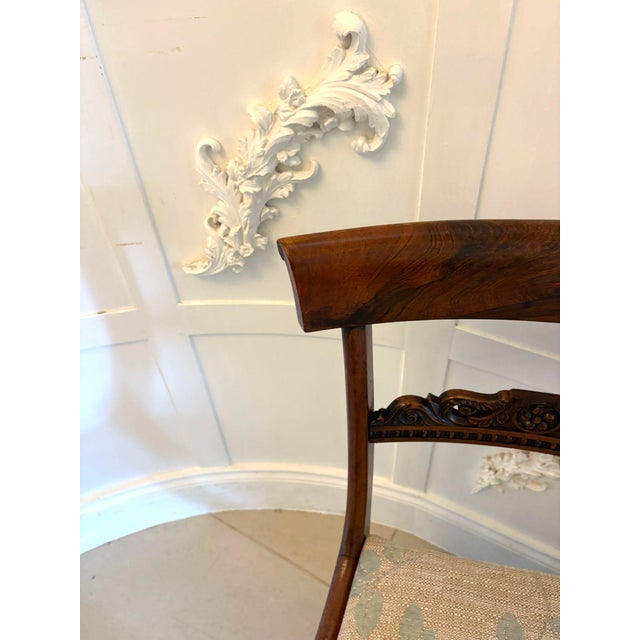 Antique Regency English Rosewood Side Chairs, 1825, Set of 2 For Sale - Image 9 of 16