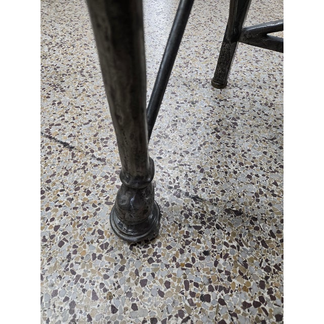 Late 20th Century Neoclassical Horsehead Wrought Iron Console Table W Cast Stone Top For Sale - Image 10 of 12