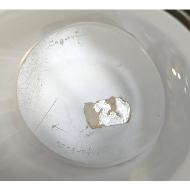 1956 Paul Kedelv Flygsfors Coquille Glass Bowl Triple Encases Black White Clear For Sale - Image 11 of 12