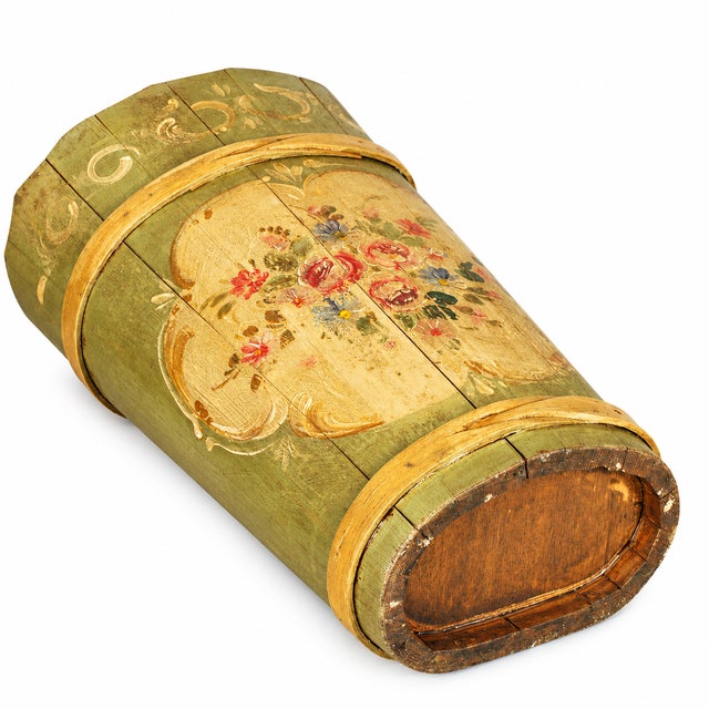 Antique Hand-Painted Wooden Container from Hotel Posta, 1880 For Sale - Image 3 of 10
