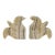 Vintage Hand Carved Striped Onyx Marble Fleur De Lis Bookends For Sale