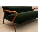 Mid-Century Modern Giuseppe Scapinelli Sculptural Sofa in Solid Caviúna & Deep Evergreen Italian Mohair Velvet, Brazil, 1950s For Sale - Image 3 of 18