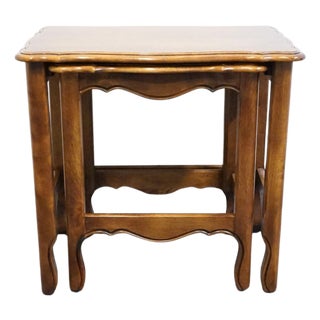 Ethan Allen Country French Collection Solid Birch Accent Nesting End Tables 26-8305 For Sale