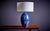 Huge Table Lamp in Blue Ceramic, France, 1960s For Sale - Image 3 of 9