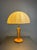 Mid-Century Austrian Hollywood Regency Oak and Brass Table Lamp with Mushroom Shade, 1960s For Sale - Image 12 of 17