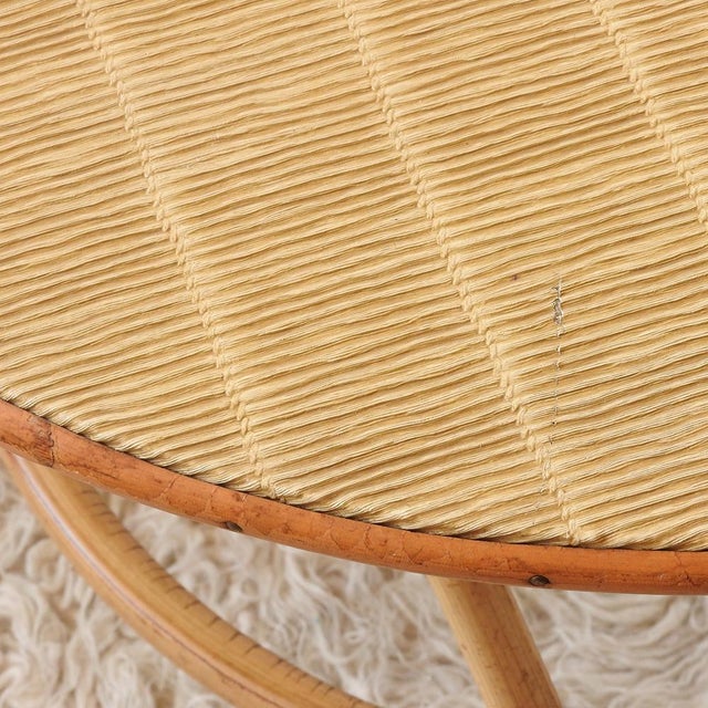 Goldenrod Mid-Century Modern Bamboo Coffee Table, France, 1960s For Sale - Image 8 of 13