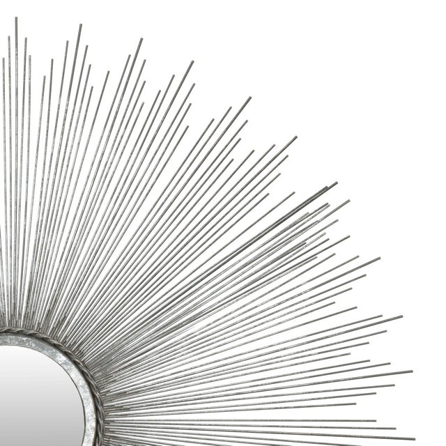 Modern Burst Mirror in Silver For Sale - Image 3 of 4