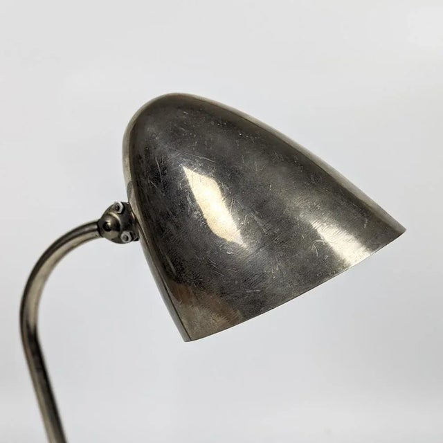 Vintage Nickel Plated Table Lamp by Franta Anýž, 1930s For Sale - Image 6 of 13