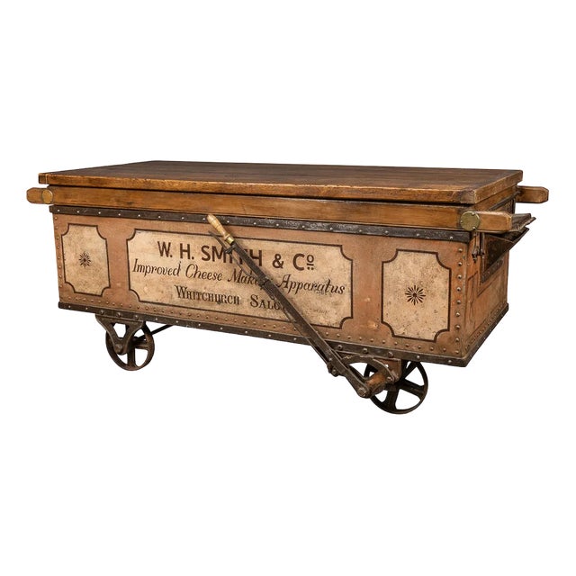 19th Century Victorian Freight Carriage with Oak Top, 1880s For Sale
