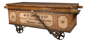 19th Century Victorian Freight Carriage with Oak Top, 1880s