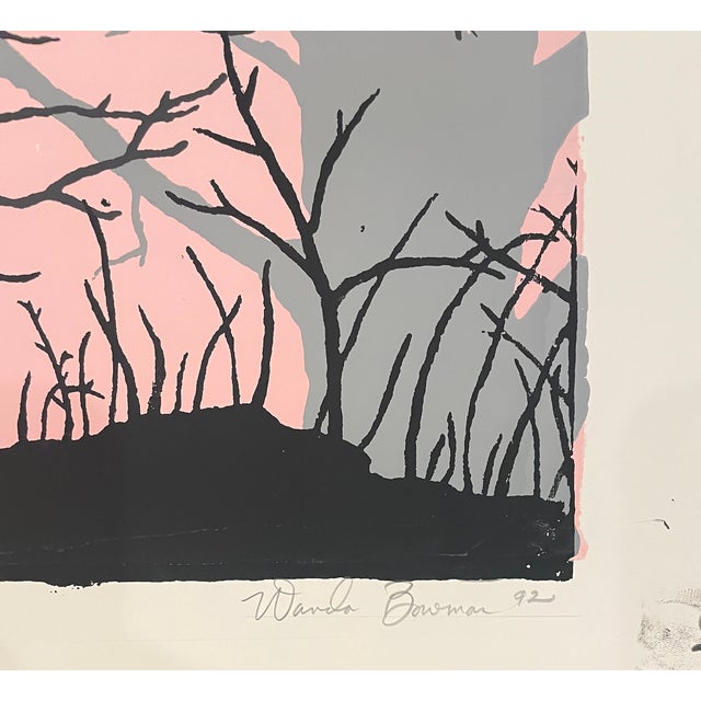 Contemporary 1992 Wanda Bowman Enchanted Twilight Serigraph For Sale - Image 3 of 5