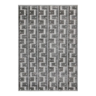 Rug & Kilim’s Scandinavian Outdoor Rug With Gray Geometric Patterns - 5'x7' For Sale