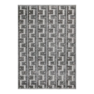 Rug & Kilim’s Scandinavian Outdoor Rug With Gray Geometric Patterns - 5'x7' For Sale