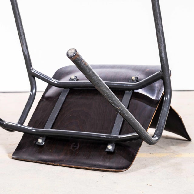 1960’s Laminated Ebonised Gun Metal Dining Chairs - Set Of Six Pagholz is an interesting West German company that...