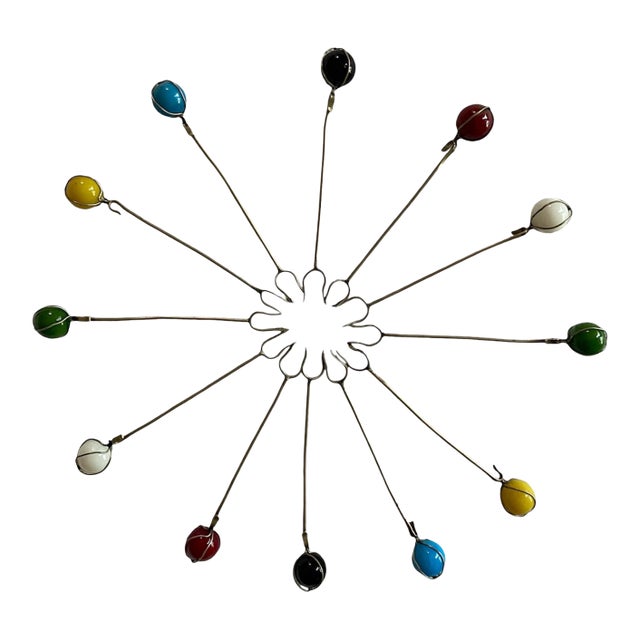 Vintage Multicolor Cocktail Skewers, Set/12 For Sale
