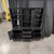 Pottery Barn Logan 6-Piece Modular Wall Unit With Glass Door Hutch, Black For Sale In Seattle - Image 6 of 10