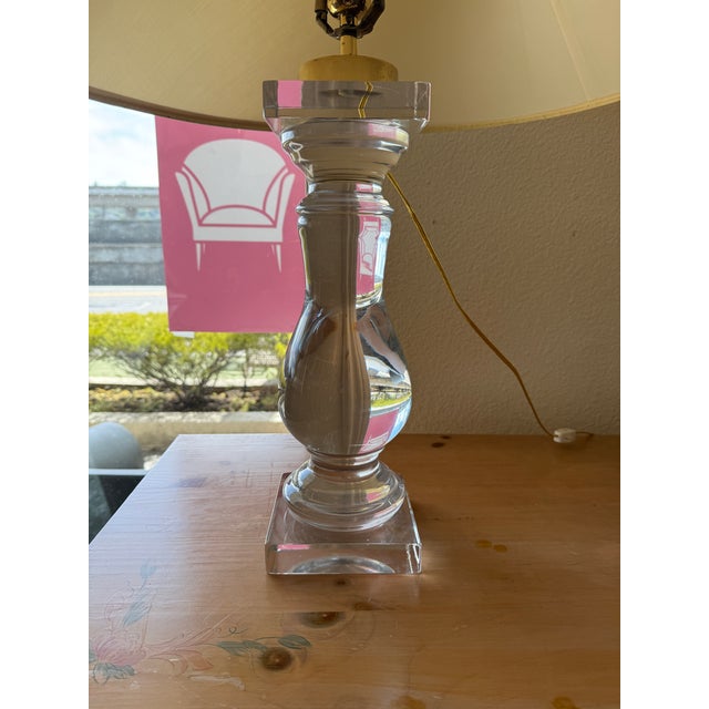 Hollywood Regency Vintage Crystal Baluster Table Lamps - a Pair For Sale - Image 3 of 13
