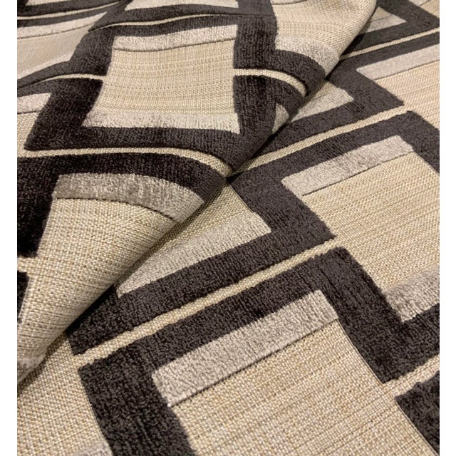 Vanguard Furniture: Virtue - Carbon 155008 Cut Velvet Geometric ...