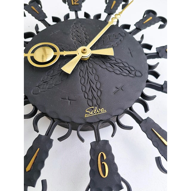 Electric Wall Clock from Selva, Germany, 1960s For Sale - Image 3 of 6