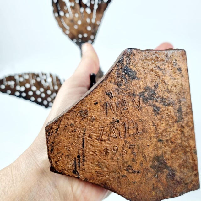 Metal Brutalist Metal Rooster Sculpture by Ivan Zajec, Yugoslavia, 1967 For Sale - Image 7 of 9