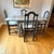 19th Century Antique English Oak Draw Leaf Chalk Painted Table and 4 Chairs For Sale - Image 5 of 12