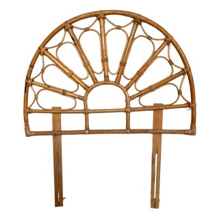 Mid-Century Bamboo Single Headboard For Sale