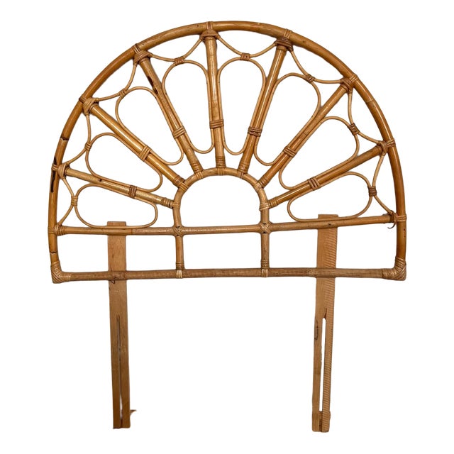 Mid-Century Bamboo Single Headboard For Sale