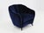 1950s Mod. Shell Chairs in Deep Blue Velvet by Gio Ponti for Case E Giardini, Italy, 1950, Set of 2 For Sale - Image 5 of 16