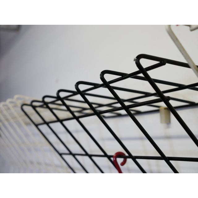 Metal Mid-Century Metal Wall-Mounted Coat Racks by Karl Fichtel for Drahtwerke Erlau, 1960s, Set of 4 For Sale - Image 7 of 18