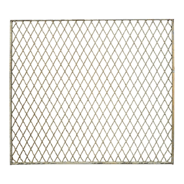 Reclaimed Industrial Steel Mesh Security Panel 41.625 X 37 In. For Sale