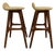 Pair of MCM Mid Century Modern Erik Buch Danish Teak Bar Stools Model Od-61 o.d. Møbler For Sale
