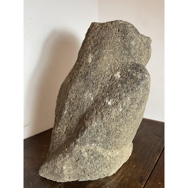 Mid-Century Modern Large Owl Garden Ornament in Reconstituted Stone, 1950s For Sale - Image 3 of 13