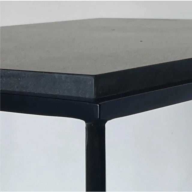 Black Black Limestone Entretoise Side Tables by Design Frères For Sale - Image 8 of 11