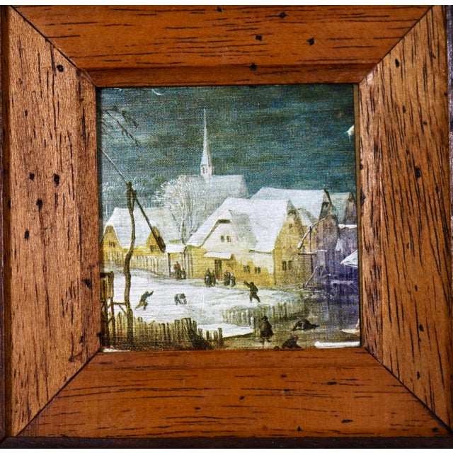 Mid-Century Italian Framed Miniature Silk Prints After Pieter Bruegel - A Pair For Sale In Cincinnati - Image 6 of 11