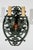 Pair of French double arm cast iron sconces with heraldic imagery. Matching Ceiling Chandelier also listed.