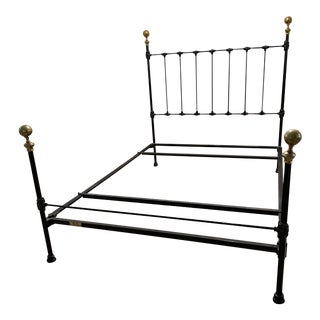 Brass Beds of Virginia Queen Iron and Brass Bed For Sale