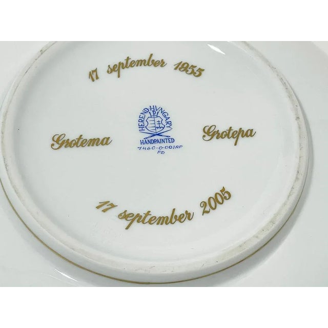 1980s Herend Hungary Porcelain Apponyi Pink Bowl, 1980s For Sale - Image 5 of 6