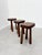 Brutalist Brutalist Stool in Elm Wood For Sale - Image 3 of 5