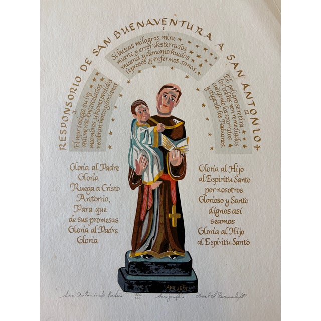 A collaboration between Puerto Rican artists Isabel Bernal and Carlos Anzueta, this signed and numbered serigraph of San...