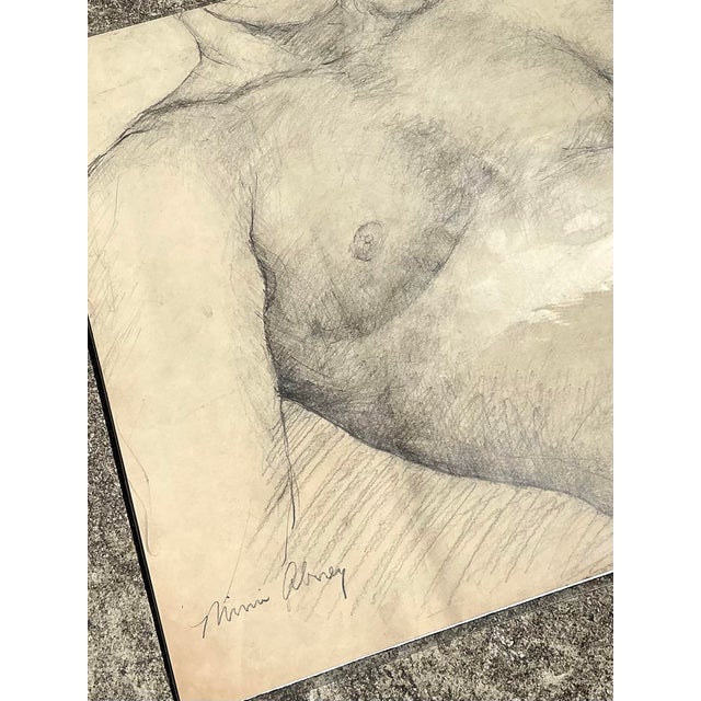 Paper Vintage Original Nude Male Sketch For Sale - Image 7 of 12