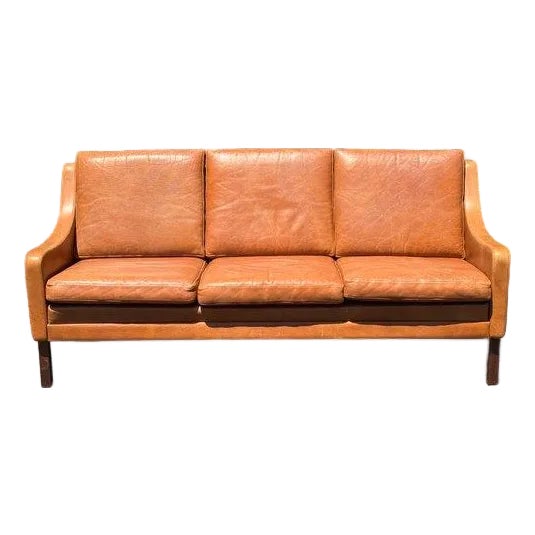 Borge Mogensen Leather Sofa 2209 for Fredericia For Sale